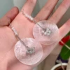 2507080 Pearl shell round earrings