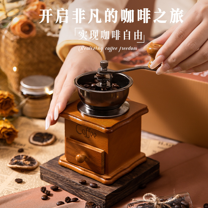 Hand Grinder Coffee Machine Retro Home Manual Coffee Bean Grinder Coffee Grinder Machine Hand Grinder