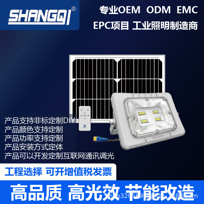 批发led太阳能投光灯分体户外防水大功率高亮庭院灯800LM超亮路灯