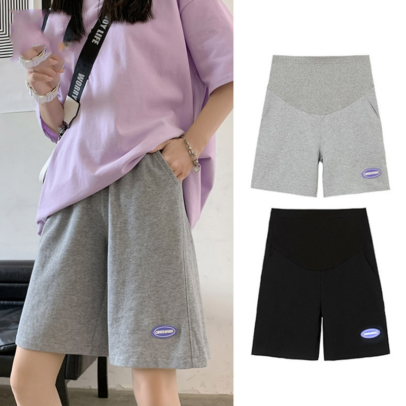 Maternity Pants, Summer Thin Maternity Shorts, Outer Wear for Small People, Sports and Casual Pants, Straight Wide-Leg Pants