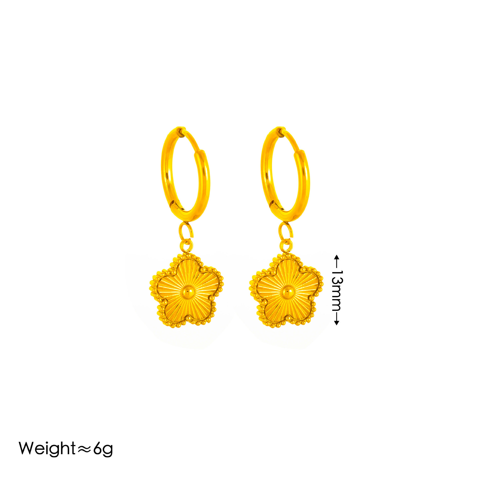 Simple elegante traje de la joyería de La Flor de cinco hojas trébol láser titanio acero ciruela flor moda todo partido en línea rojo joyería de moda