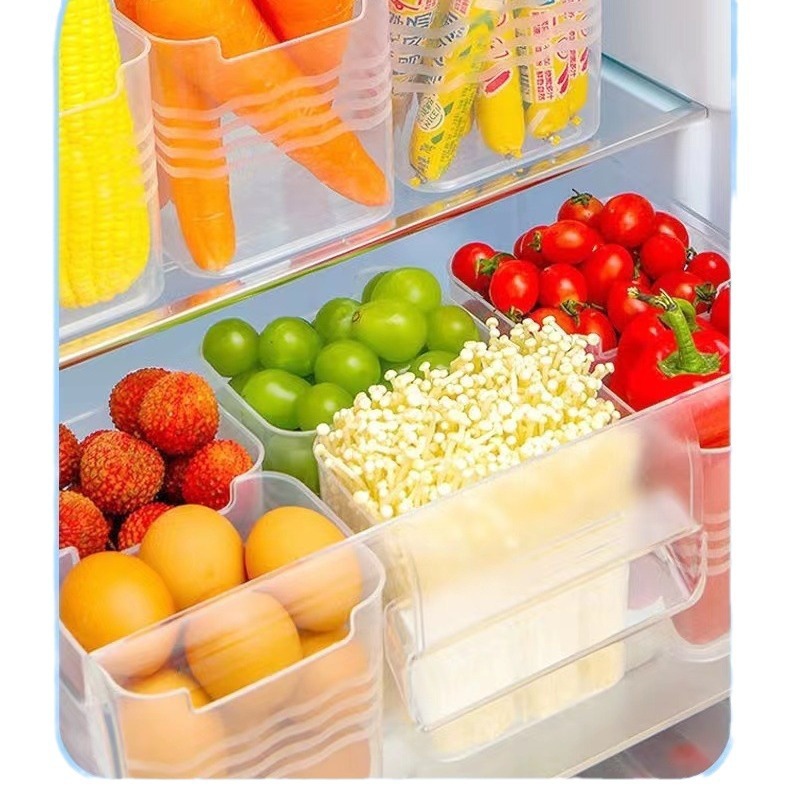 Caja de almacenamiento de puerta lateral del refrigerador, estante de frutas y verduras, caja de preservación de grados de alimentos, almacenamiento de almacenamiento de cocina, cocina