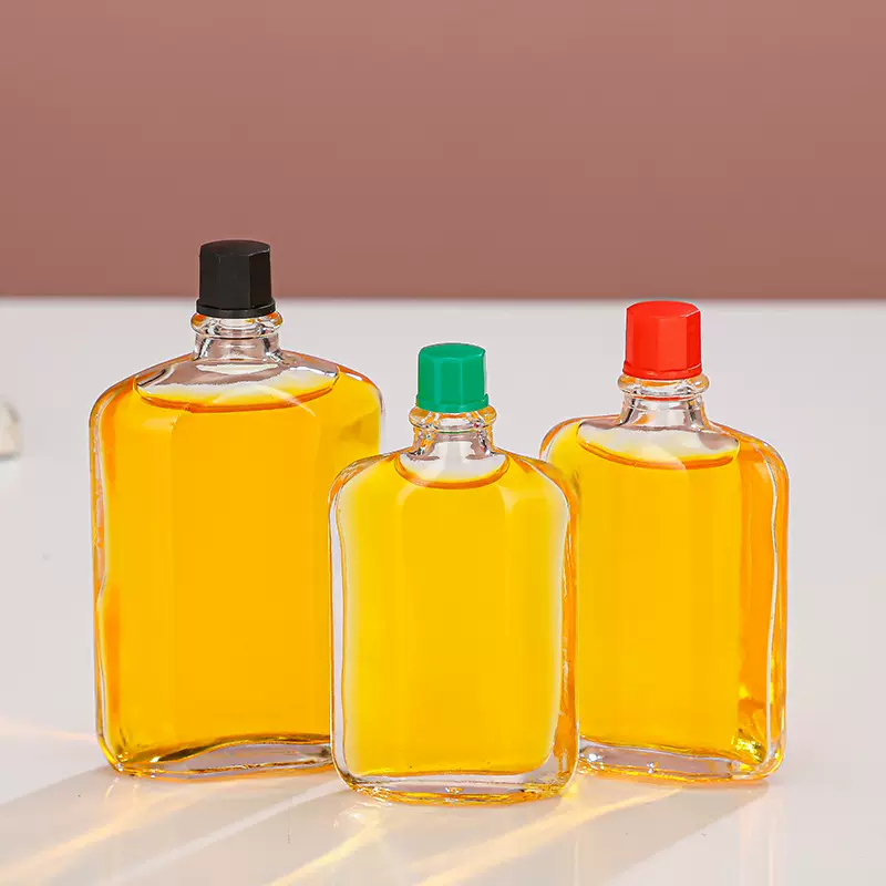 批发透明红花油瓶空瓶玻璃风油精瓶密封活络精油瓶便携按摩药油瓶