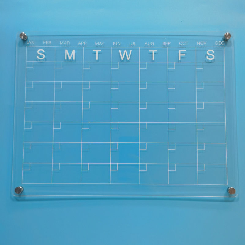 Tablero acrílico tridimensional, tablero de notas, tablero de escritura magnético para refrigerador, tablero de registro de horarios semanal y mensual, imán magnético para refrigerador
