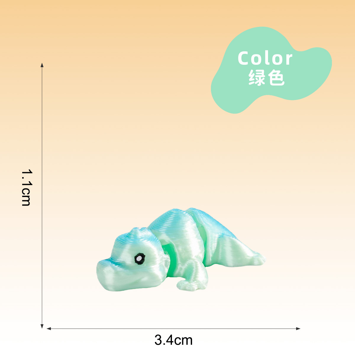 Green-small lying dinosaur