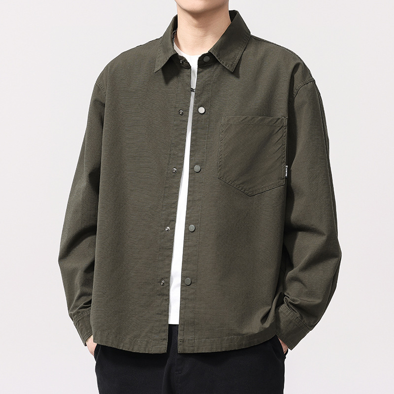 High-End Long-Sleeved Shirt for Men 2026 Spring New Style Japanese Simple Loose Comfortable Cotton Versatile Casual Top High-End Long-Sleeved Shirt for Men 2026 Spring New Style Japanese Simple Loose Comfortable Cotton Versatile Casual Top
