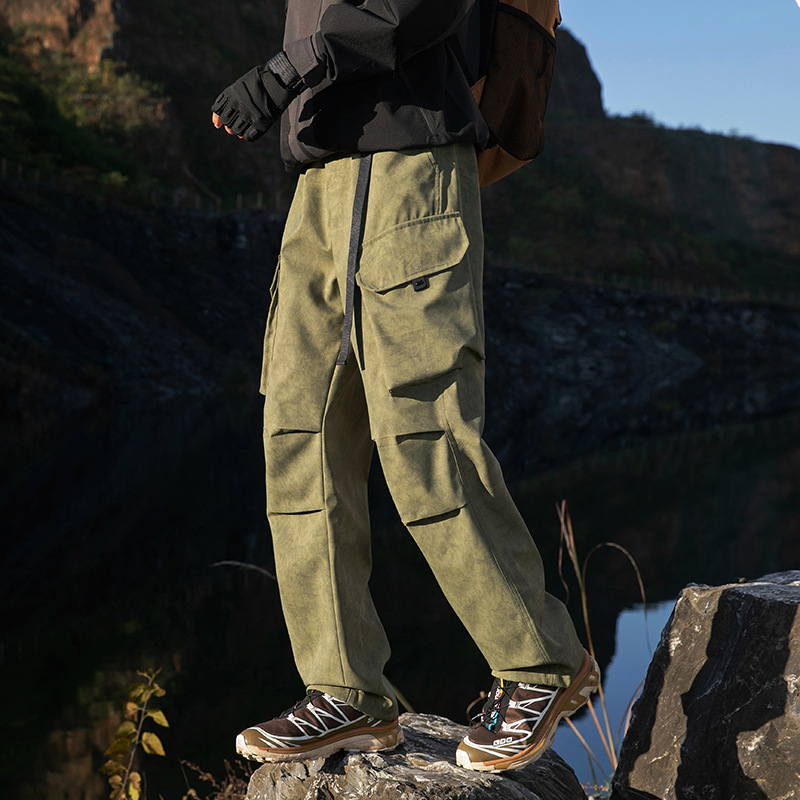 Demi-season windproof waterproof three dimensional climbing trousers