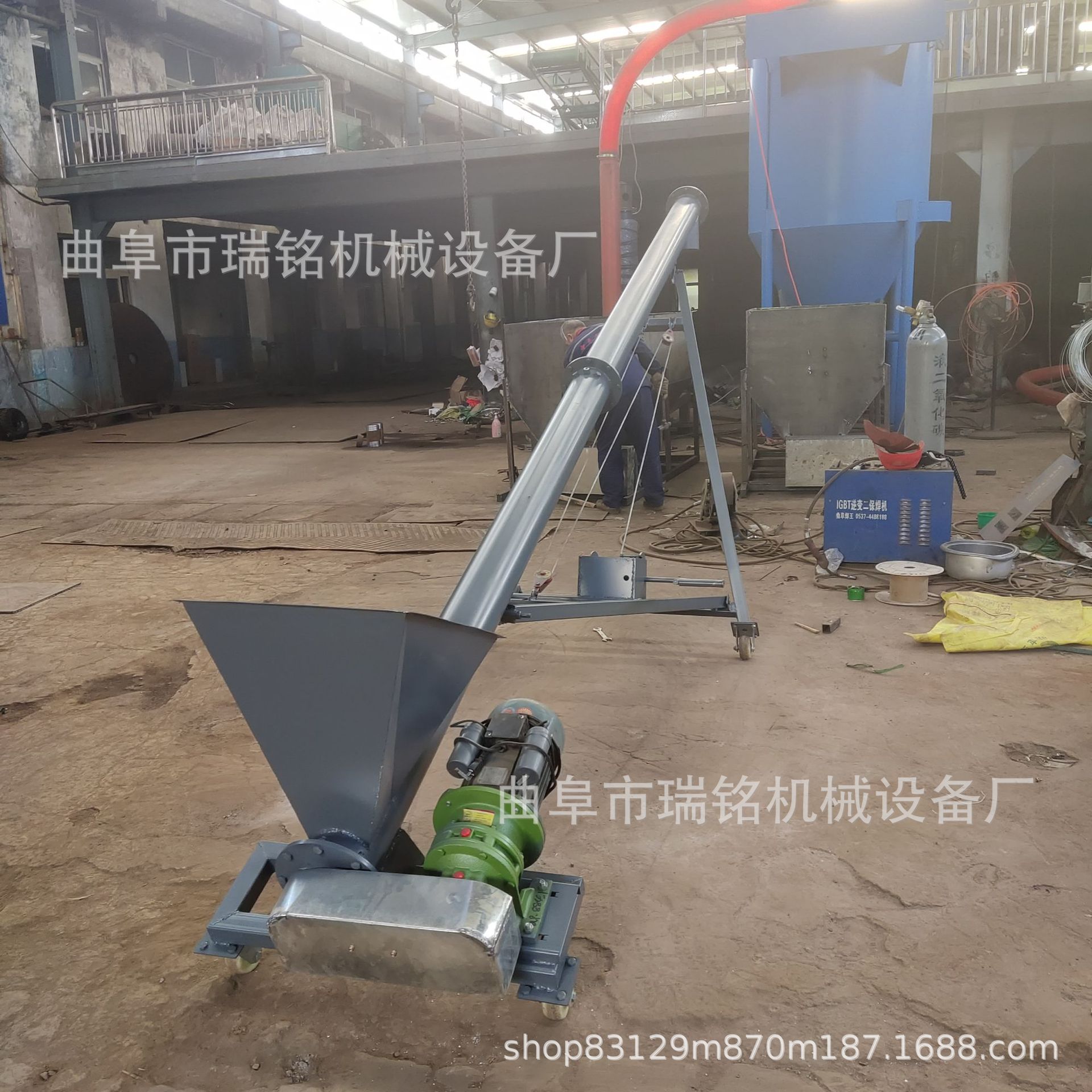 腻子粉螺旋提升机TGFF 304不锈钢白砂糖倾斜式螺旋输送机