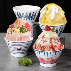 クリエイティブなインターネットセレブ模造磁器メラミンかき氷ボウル、鍋料理店用アイスクリームボウル、笠型ボウル、砂糖水ボウル、デザートボウル、綿菓子ボウル