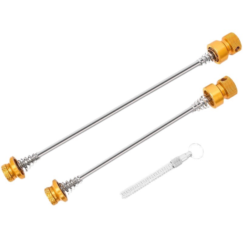 Bicicleta de carretera de montaña antirrobo palanca de liberación rápida juego de ruedas de bicicleta eje delantero y trasero eje fijo universal tornillo