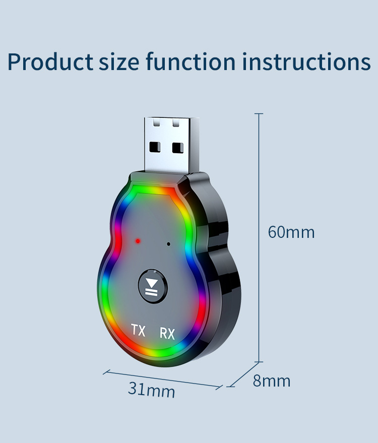 Q2Fm Transmitter Bluetooth Receiver Fm Radio USB Lossless Audio Car Converter with Aux Cable Dropshipping