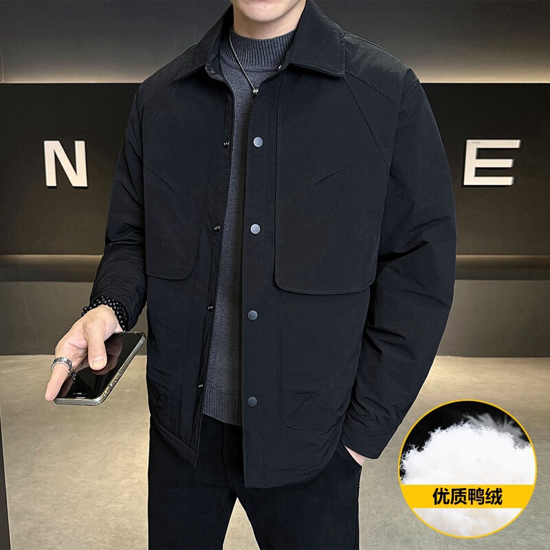 Brand Men's 50% Duck down Jacket 2025 New Lightweight Thermal Insulation Warm Jacket for Young and Middle-Aged Men Versatile Coat