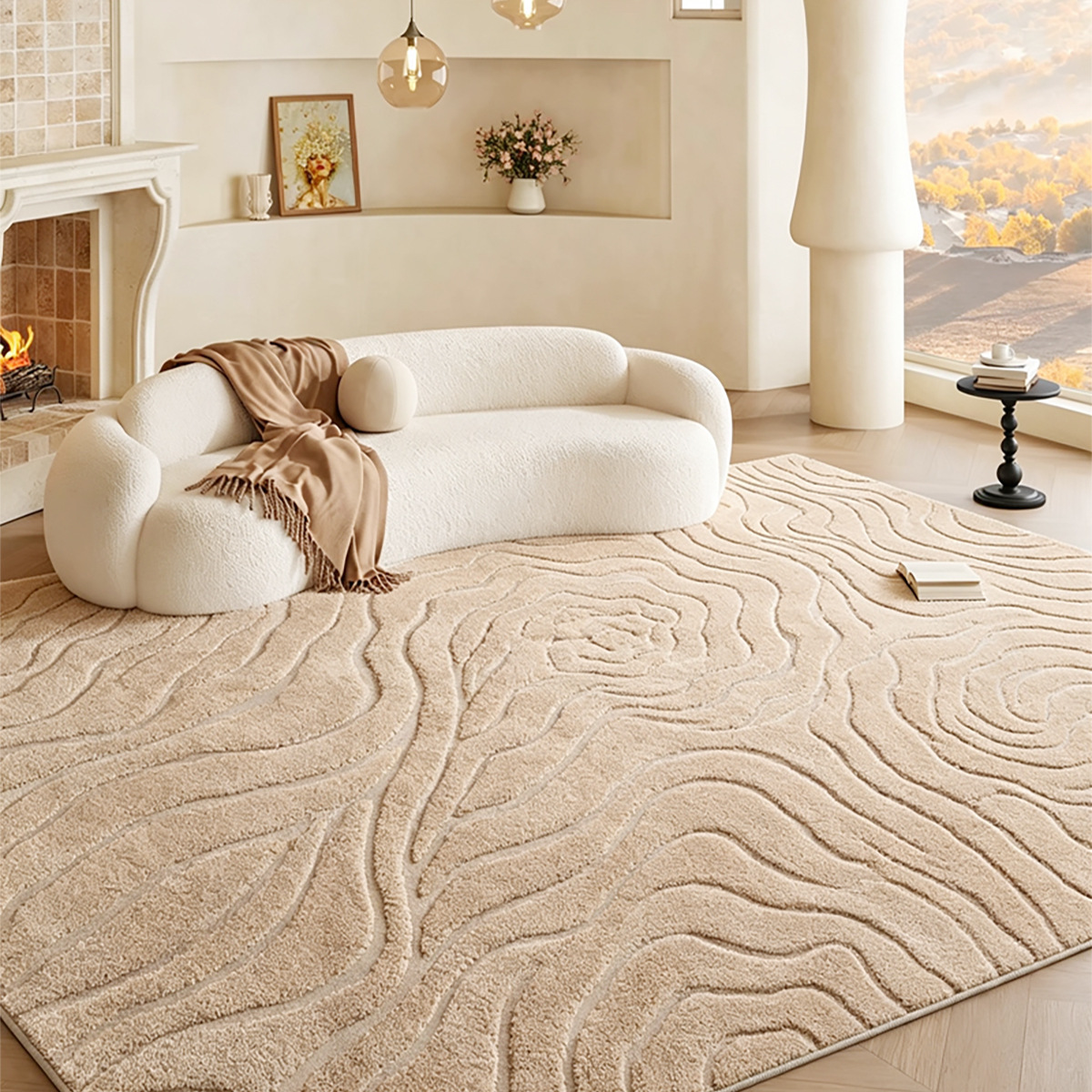 Nórdico simple alfombra jacquard alfombra doméstica suave alfombra de sala de estar sofá alfombra de mesa de té alfombra de cama alfombra comercio exterior al por mayor
