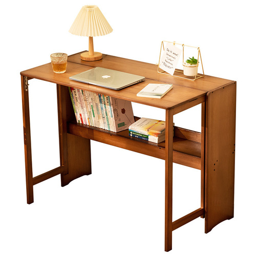 Folding desk computer desk desk student home small desktop solid wood bedroom bedside writing workbench