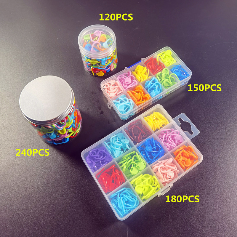 Herramienta de tejido de alfiler pequeño, hebilla de marca de plástico, hebilla de conteo de suéter de lana, hebilla de plástico antisolución, hebilla pequeña