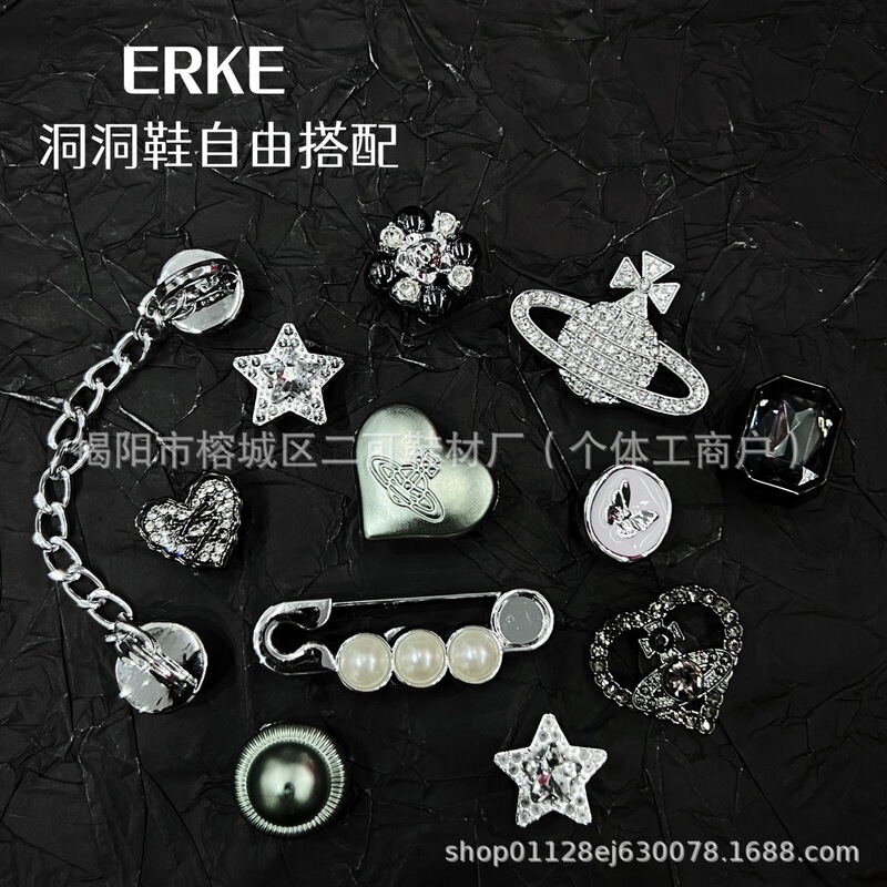 New Style Old Money Style Romantic Interstellar Retro Shoe Buckle Decoration Compatible with Clogs, 3D DIY Detachable Decorative Buckle New Style Old Money Style Romantic Interstellar Retro Shoe Buckle Decoration Compatible with Clogs, 3D DIY Detachable Decorative Buckle