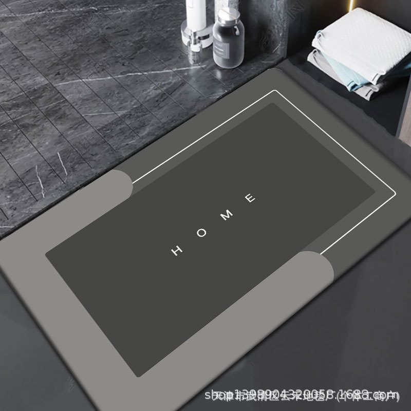 Transfronterizo simple almohadilla de suelo de baño de barro de diatomeas resistente al deslizamiento absorción de agua almohadilla de inodoro puerta de inodoro almohadilla de pie antisucia