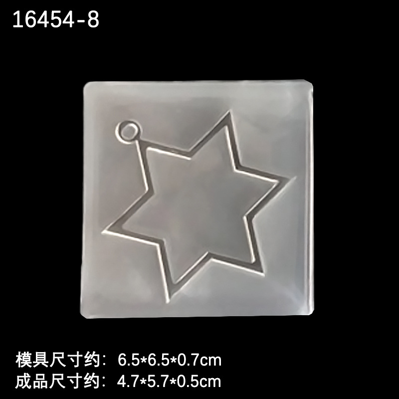 Espejo cristal epoxi 10 Marco molde de silicona Marco de acrílico Flip molde DIY joyería colgante molde decorativo