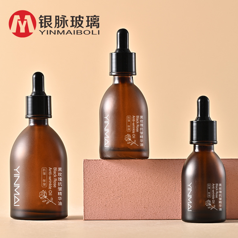 Yinmai in-stock 30ml-100ml dropper bottles for cosmetics packaging, amber essential oil bottles, and liquid dispensing bottles
