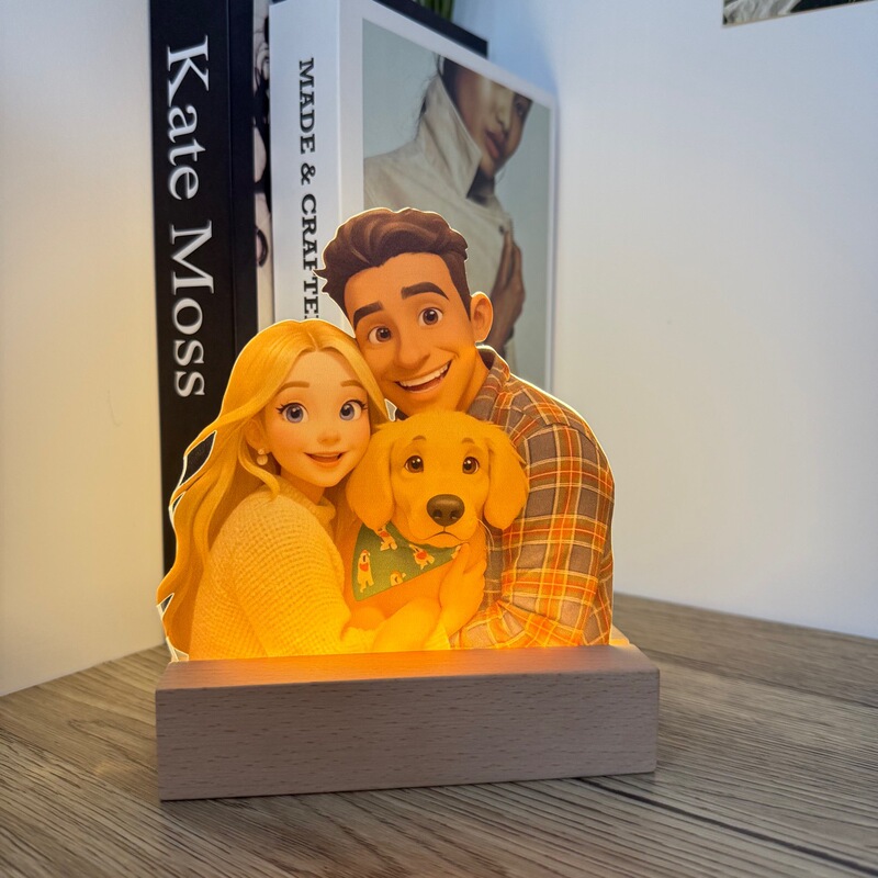Exclusively for Cross-Border Sales, Ai Pixar Personalized Acrylic Lights, Christmas and Valentine's Day Acrylic Decorative Ornaments Exclusively for Cross-Border Sales, Ai Pixar Personalized Acrylic Lights, Christmas and Valentine's Day Acrylic Decorative Ornaments
