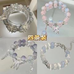 中国式の蝶の数珠のブレスレットの同じタイプの女性の印象は軽くて豪華で小さい大衆の高級な気質のカップルの手の串の親友の贈り物です。