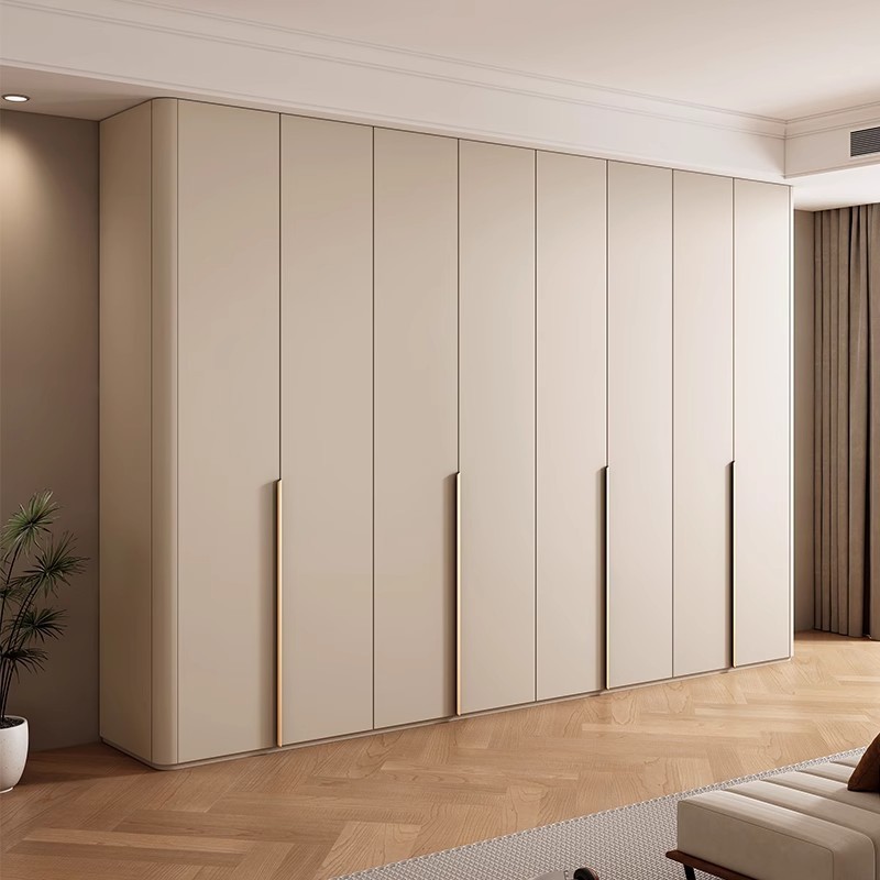 Solid wood light luxury wardrobe bedroom home large wardrobe small…