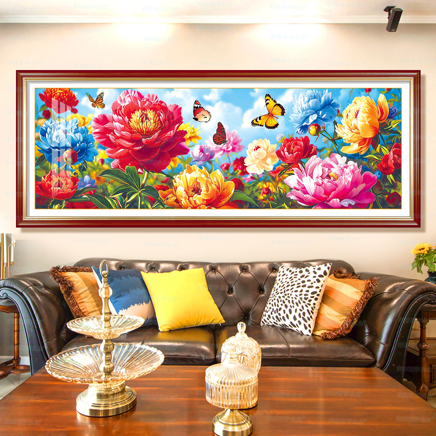 Mona Lisa Royal Cross Embroidery Dance nuevo estilo chino gran flor gran pintura decorativa clásica bordada a mano