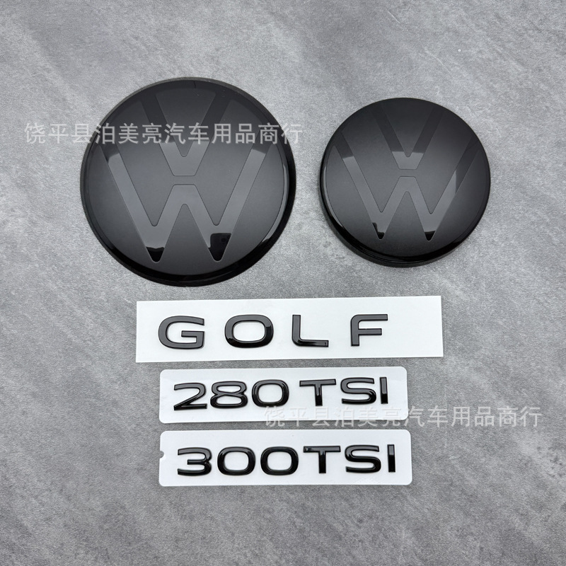 Suitable for Volkswagen New Golf 8 Car Logo Modified Tailgate Letter Sticker Golf/R/Mk8.5Gti Black Label 300Tsi