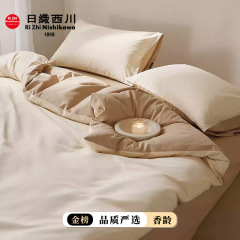 【香龄优品】100支加厚磨毛长绒棉全棉纯棉床单被套纯色四件套