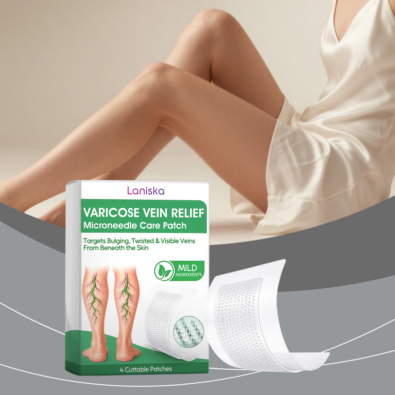 Laniska Leg Care Patches Daily Breathable Skin-Friendly Gentle Moisturizing Comfortable Portable Leg Care Patches