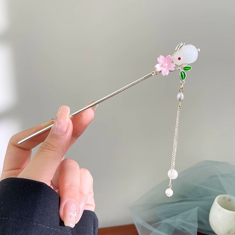 El estilo de alta sensación de miniatura caballo falda clip de cabello nuevo estilo chino tocado antiguo clip de cabello estilo nacional clip de cabello paso de cabello para mujeres image 50