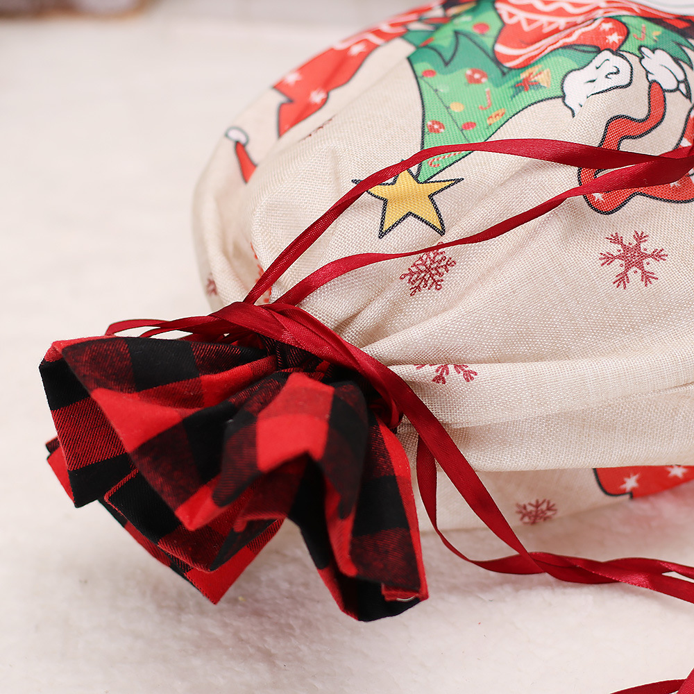 Home & Garden Christmas decorations cartoon large drawstring gift bag faceless doll gift bag Forester candy bag wholesale_voghion.com