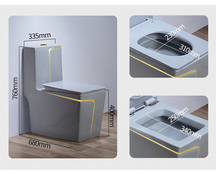 Household toilet, small-sized sitting toilet, large-diameter silent water-saving, super vortex siphon anti-odor, colored ceramic sitting toilet undefined