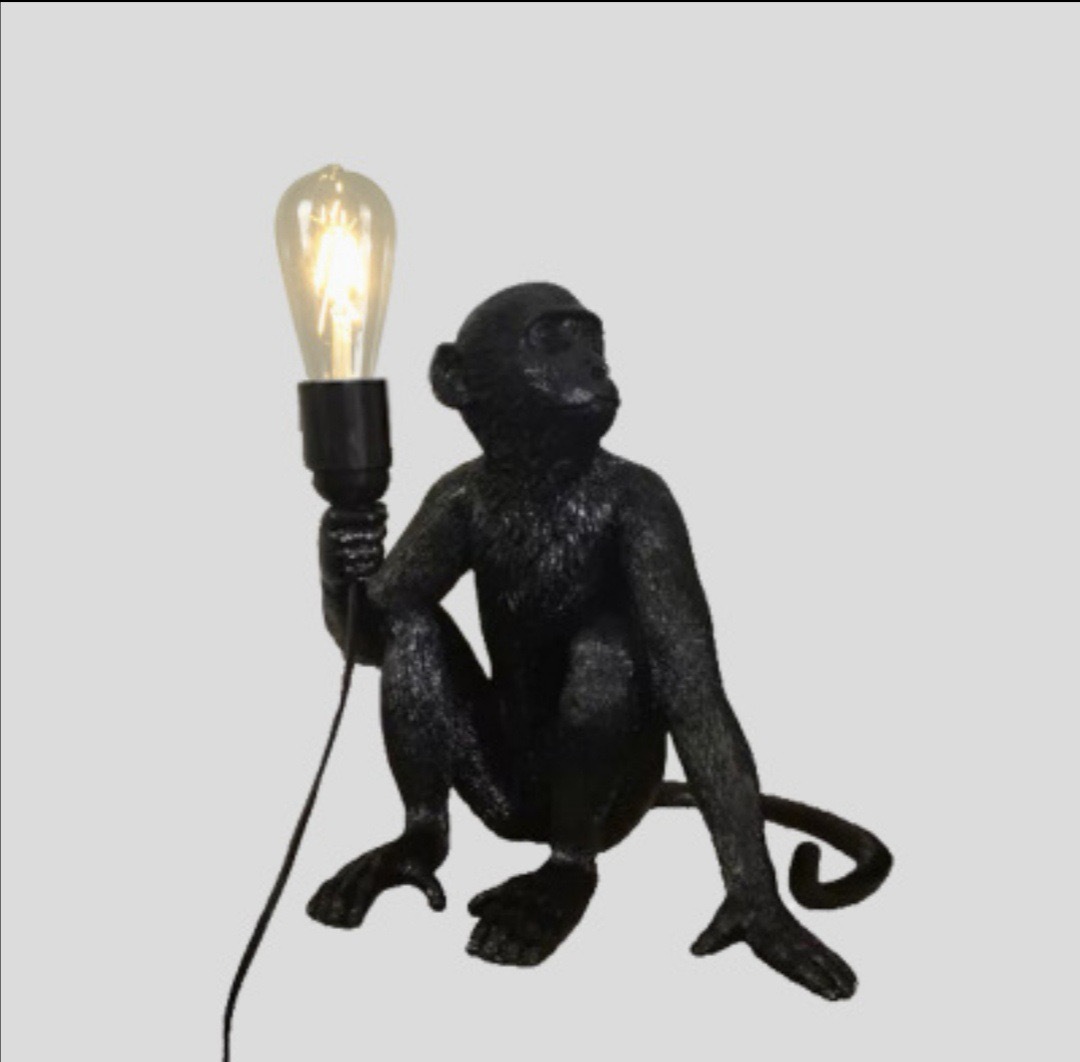 Personalidad creativa industrial viento mono lámpara restaurante habitación de niños tienda de ropa ventana mono lámpara de pared lámpara de escritorio