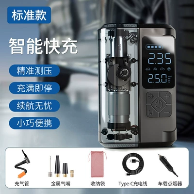 The new car air pump 19 cylinder electric air pump car with a wireless batch of automatic charging and stopping convenient (Hava nasosu) - standard-package-metal-19-cylinder-wireless-plug-in-dual-power-supply