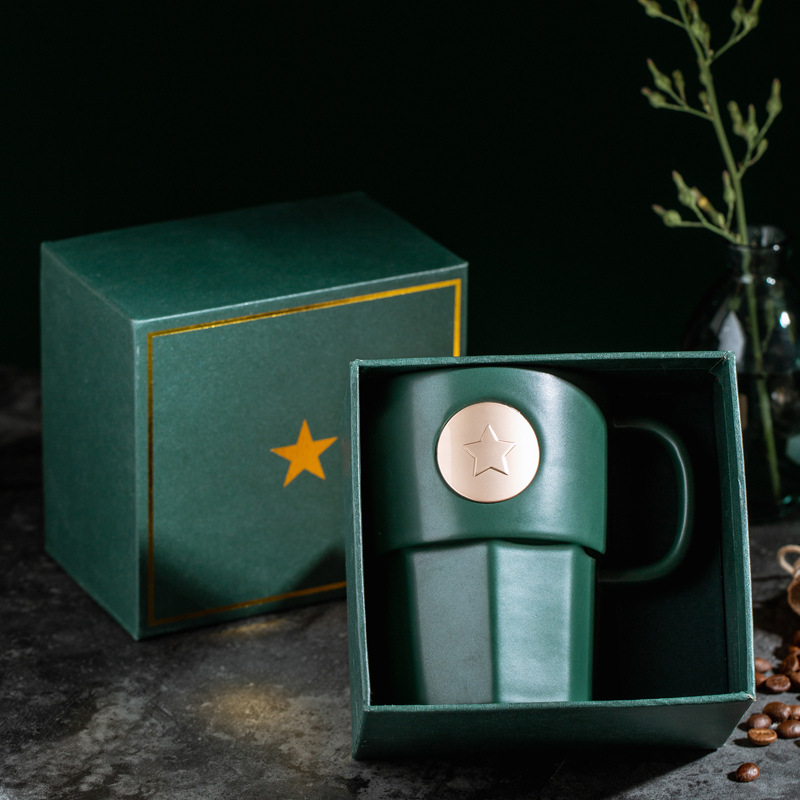 Tazas de bronce Starbucks tazas de cerámica tazas de café tazas de bronce tazas de agua bolsas de regalo logotipo