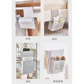 收纳挂篮厨房置物架家用厨门后悬挂式免打孔收纳架收纳盒神器新款