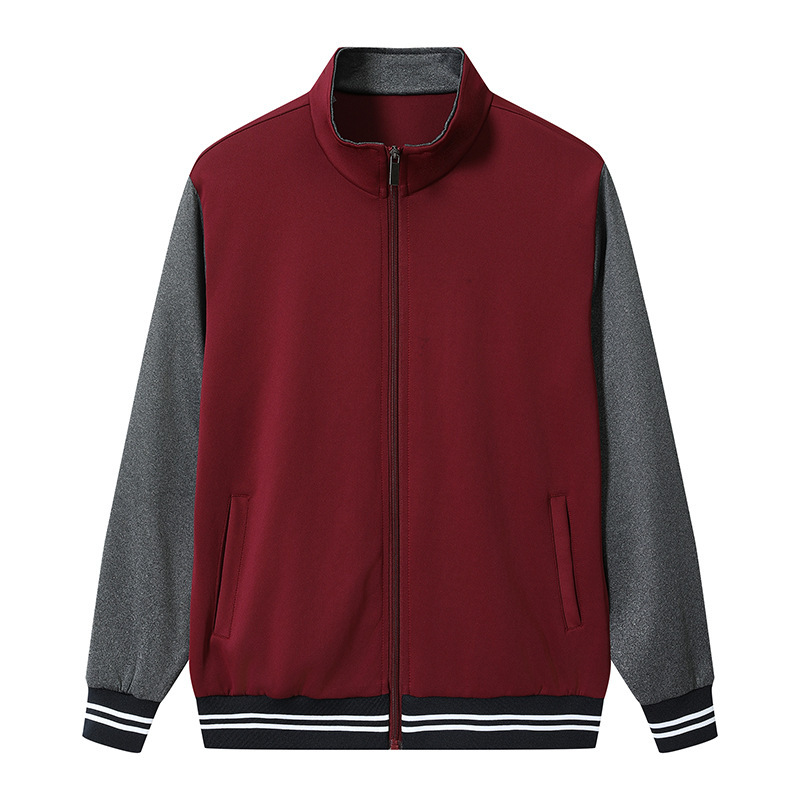 春秋季中小学生校服套装三件套初中生高中蓝白运动服酒红外套上衣|undefined