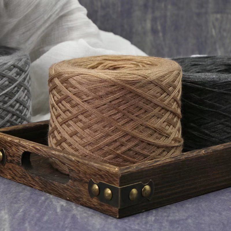 毛线手编6-8股三七丝光羊毛线团手工编织毛衣围巾36色精纺