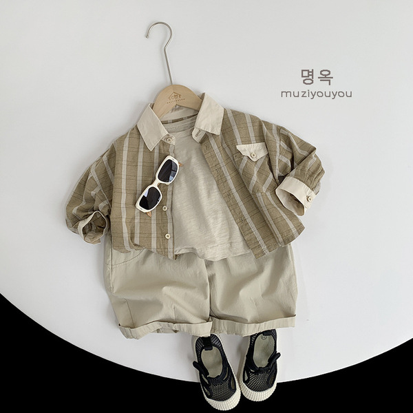 Cotton thin children's summer casual trousers for leisure for men…