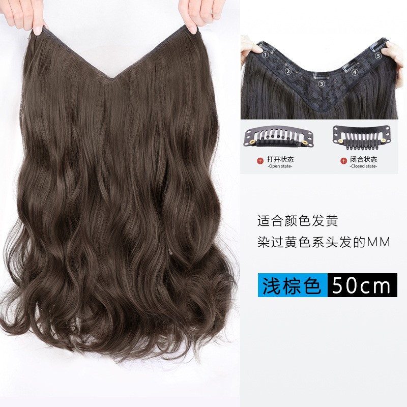 Extensiones de cabello de una sola pieza para mujer, con ondas grandes, invisibles, realistas, similares al cabello humano, sin costuras, rizadas, sin necesidad de redecilla.