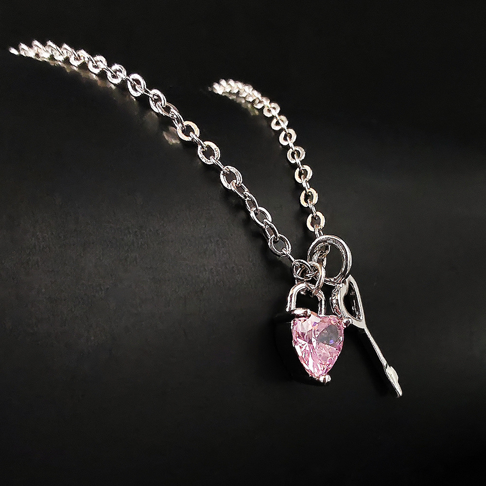 8g Weight Copper Pendant Material Zircon Inlay Material Pendant Necklace Classification Copper Chain Material 1 Piece Quantity Holiday, Daily Occasion Copper Material Heart Shape Pattern Women's Gender Plating, Inlay Design Cute, Sweet Style Copper Plating Inlay Heart Shape Zircon Pendant Necklace 3