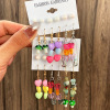 Brand earrings, fashionable set from pearl, European style, Japanese and Korean, flowered