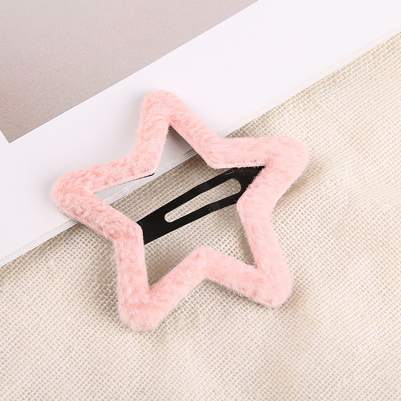 Plush five-pointed star [light pink]