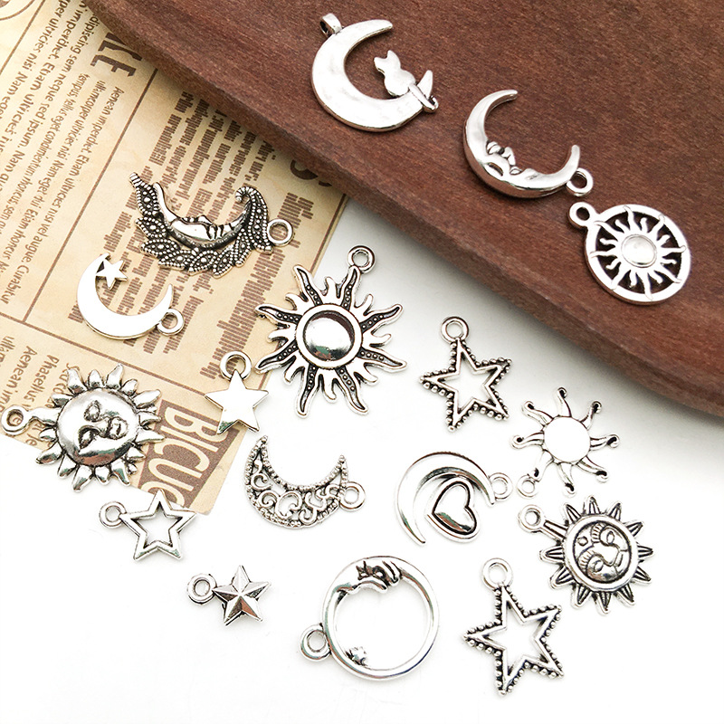 1 Piece Simple Style Sun Star Moon Alloy Plating Pendant Jewelry Accessories display picture 1