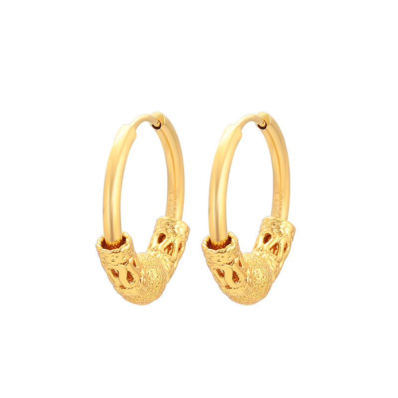 Xuping moda ligera de lujo puede girar aretes de orejas de bola geométrica aleación de cobre chapado 24k auriculares de color auriculares de Año Nuevo al por mayor