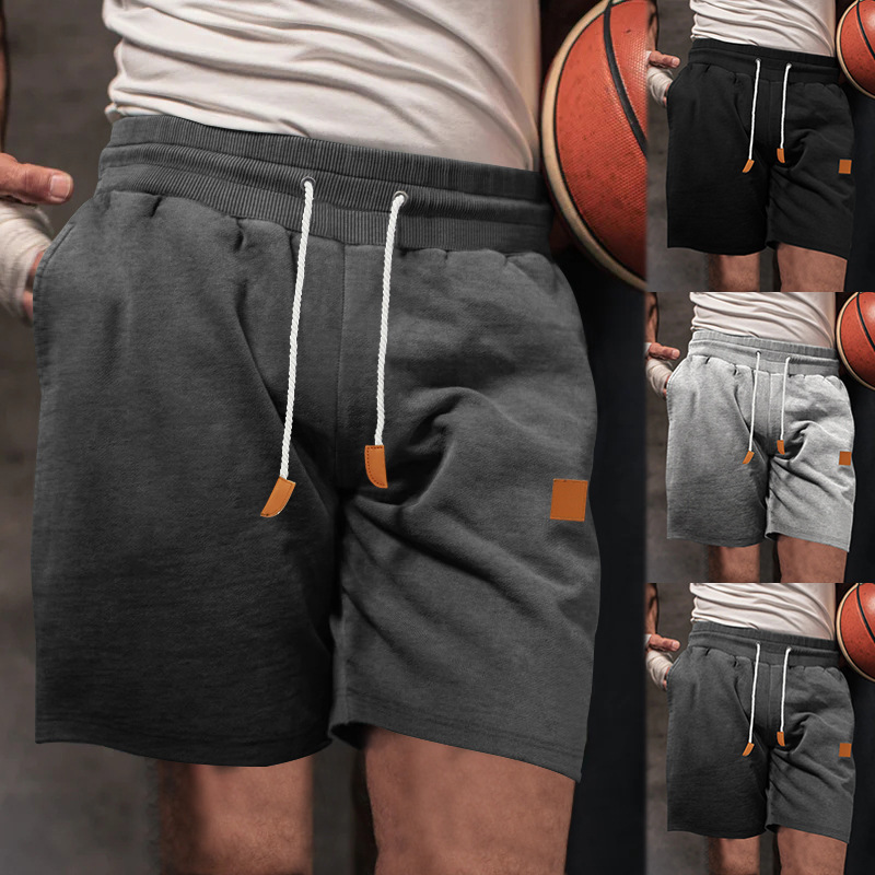 Été nouveau cordon lâche brossé peau amicale européenne décontracté sport hommes shorts tendance_voghion.com