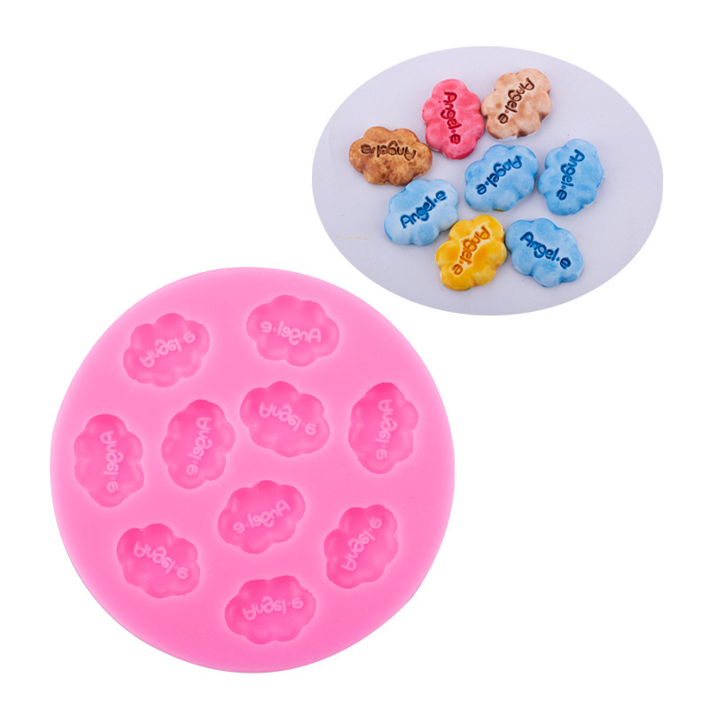 Multi-enlace Ángel carta Ángel nube molde de silicona Fondant chocolate accesorios para hornear molde de arcilla epoxi