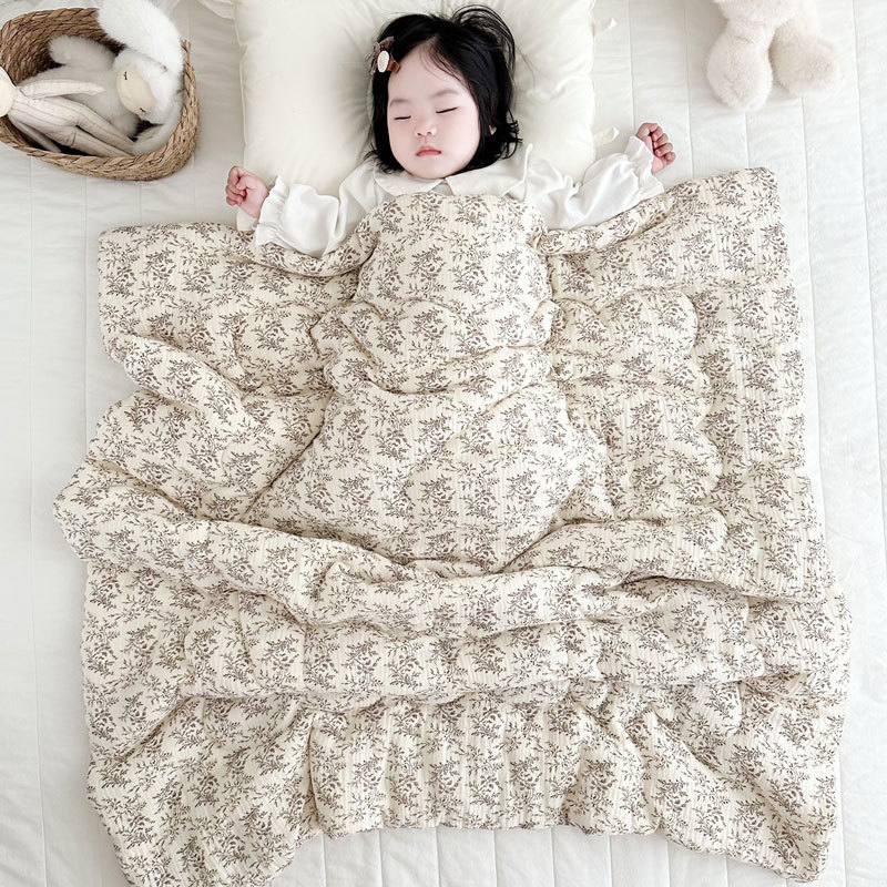 Wholesale Baby Quilt Autumn and Winter Thickened Newborn Baby Quilt Kindergarten Children's Four-Season Nap Pure Cotton Quilt