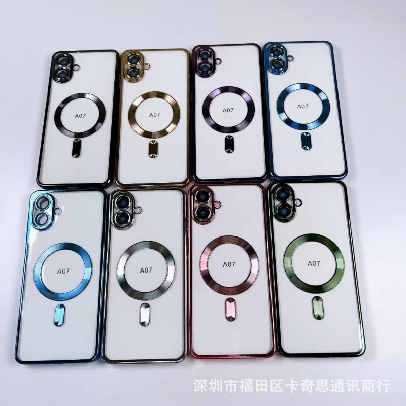 Suitable for Samsung S26Ultra Electroplated A57 Transparent Phone Case S25Fe Magnetic A37 with Lens Film A17 Soft Case